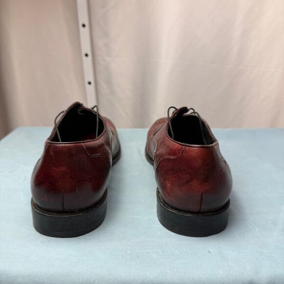 Belvedere Genuine Alligator Leather Oxford Dress Shoes Men’s 12 Burgundy Italy - Picture 5 of 8